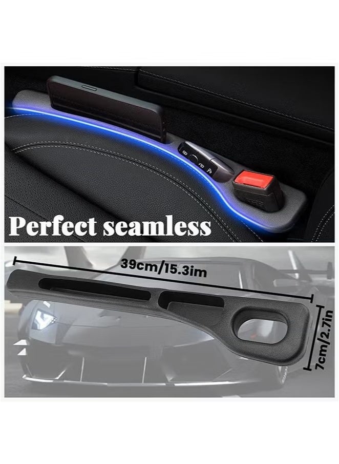 2PCS Car Seat Clearance Filler Finisher, Multifunctional Seat Side Clearance Filler for Phones, Keys, Wallets, Car Clearance, Side Seat & Console Gap Filler, Filling Universal for Cars, Trucks, SUVs, Vans (Black) - Image 5
