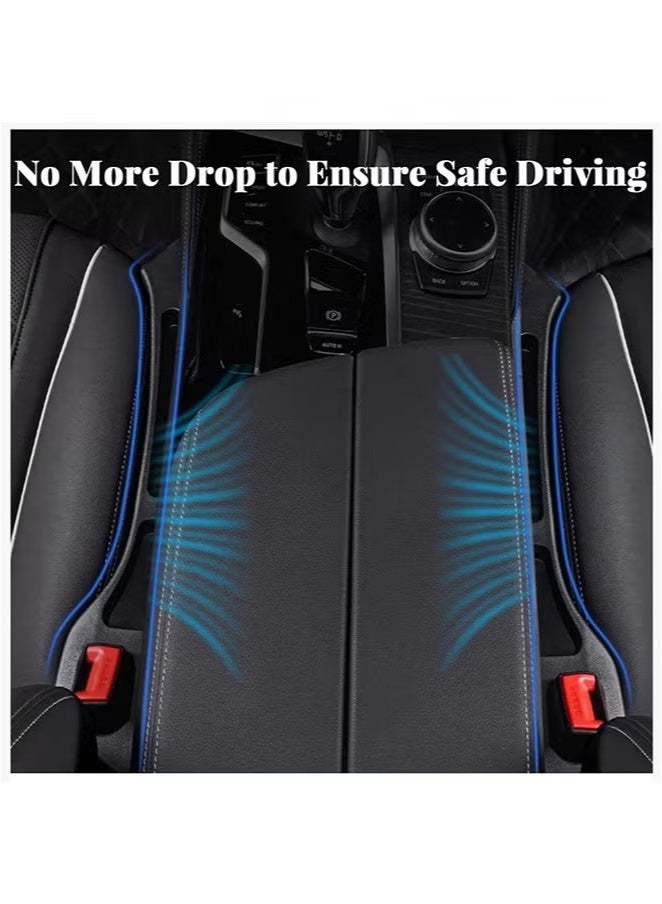 2PCS Car Seat Clearance Filler Finisher, Multifunctional Seat Side Clearance Filler for Phones, Keys, Wallets, Car Clearance, Side Seat & Console Gap Filler, Filling Universal for Cars, Trucks, SUVs, Vans (Black) - Image 4
