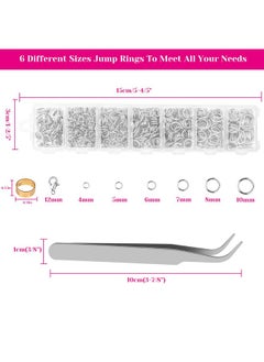 cridoz Jump Rings And Jewelry Pliers For Jewelry Making Cridoz Jewelry Repair Kit With 1520Pcs Silver Jump Rings And 3Pcs Jewelry Pliers For Earrings Necklaces Rings Bracelets And Jewelry Making Supplies  - Image 3