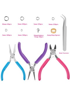 cridoz Jump Rings And Jewelry Pliers For Jewelry Making Cridoz Jewelry Repair Kit With 1520Pcs Silver Jump Rings And 3Pcs Jewelry Pliers For Earrings Necklaces Rings Bracelets And Jewelry Making Supplies  - Image 2