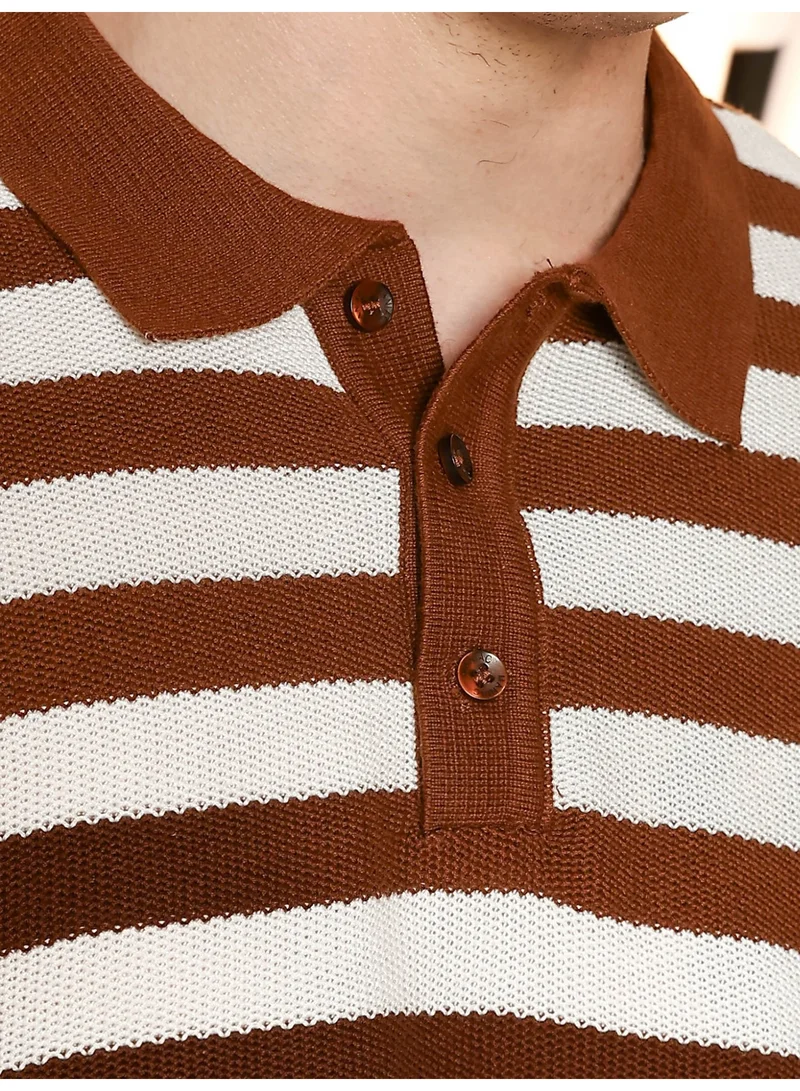 Maniac  Maniac Mens printed round neck half sleeve brown cotton tshirt for Men | Best Price UAE