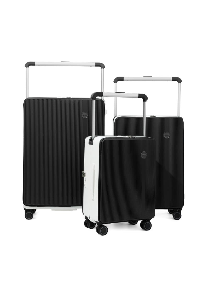 20 25 29 In PP Laptop Luggage Set Front Open Large Carry on Trolley Suitcase Lightweight Waterproof