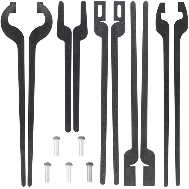 Blacksmith DIY Rapid Tongs Bundle Set with Rivets Rapid Flat JawSlot JawVBitScrollBolt Tongs can be Heated
