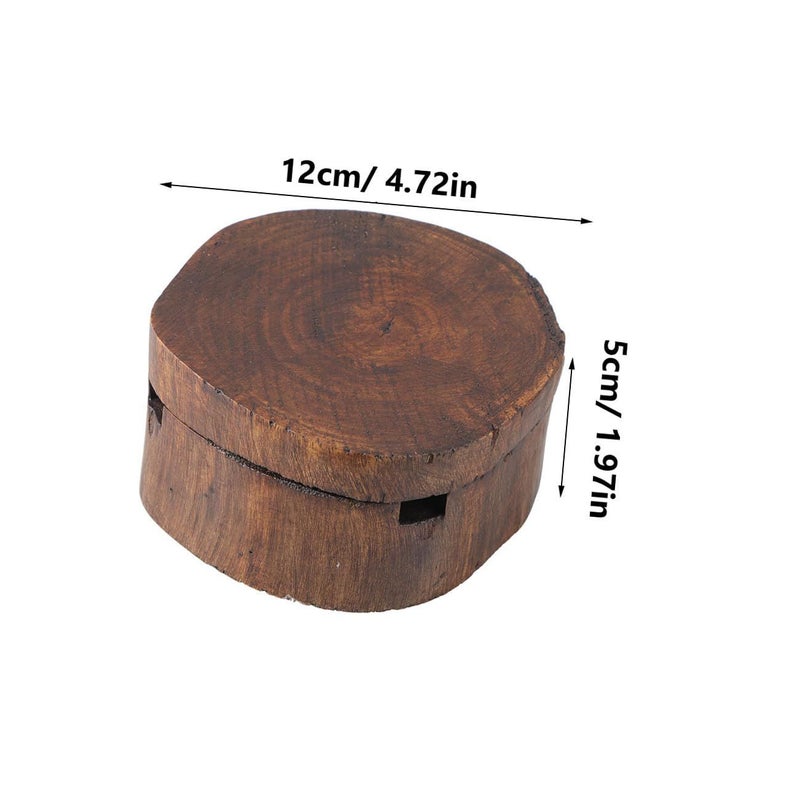 Vintage Solid Wood Ashtray Decor Smoking Ash Tray For Home Bar Hotel Party Buffet - Image 3