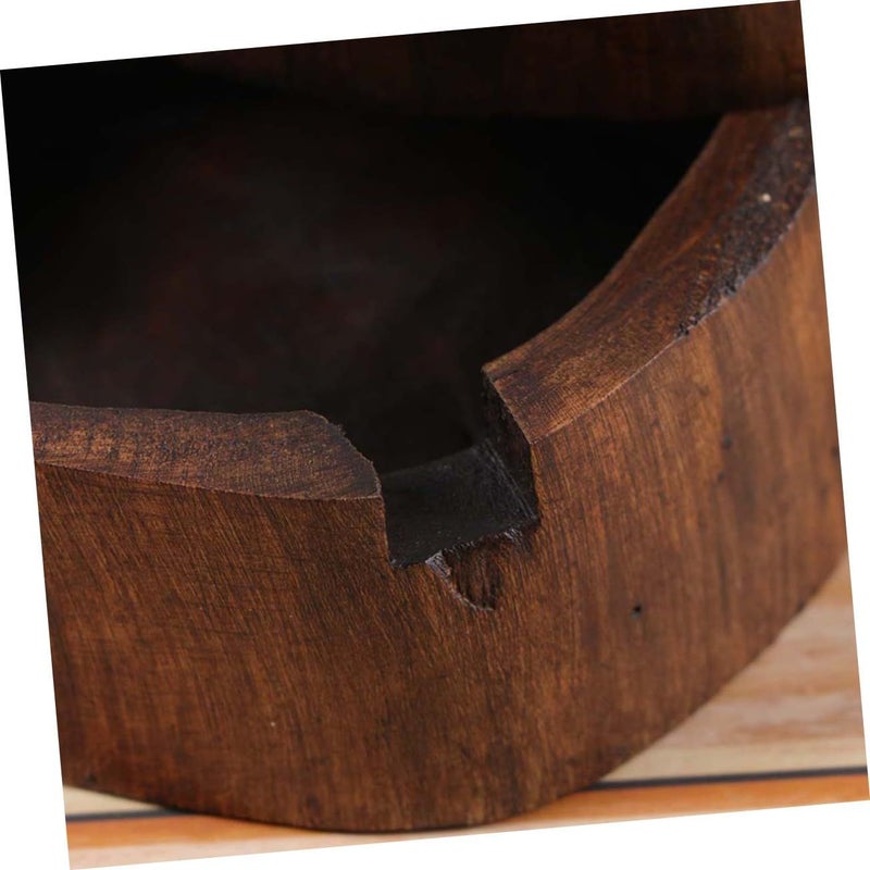 Vintage Solid Wood Ashtray Decor Smoking Ash Tray For Home Bar Hotel Party Buffet - Image 4