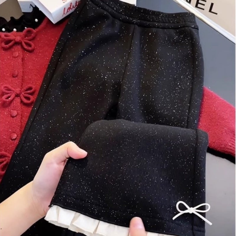 Girl'S Little Fragrant Style Slight Children'S Casual Pants Flared Pants Spring Western Style Pants Trousers - Image 3