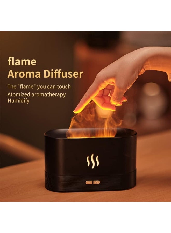 Flame Aroma Diffuser 180ml – Ultrasonic Essential Oil Diffuser with Flame Light Effect, Quiet Mist Humidifier, Auto Shut-Off, 2 Brightness Levels, Type-C USB Powered, Home & Office Use - Image 4