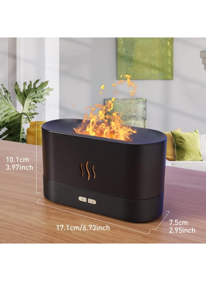 Flame Aroma Diffuser 180ml – Ultrasonic Essential Oil Diffuser with Flame Light Effect, Quiet Mist Humidifier, Auto Shut-Off, 2 Brightness Levels, Type-C USB Powered, Home & Office Use - Image 5
