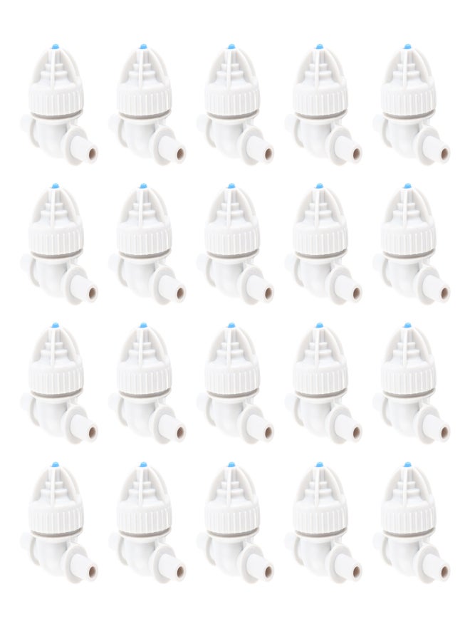 20 قطعة من صمامات الري المانعة للتنقيط، مقاومة عالية للضغط، قطر خارجي مزدوج 6 مم، قطع غيار ري للحدائق والمروج - Image 1