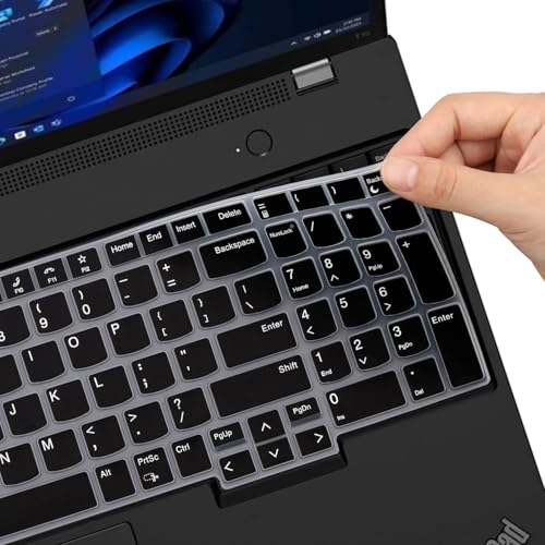 RAYA Silicone Keyboard Cover for Lenovo Thinkpad E16 Thinkpad L16 Thinkpad T16 (Gen2/Gen3) Thinkpad P16 (Gen2/Gen3) Keyboard Protector (Black) - Image 5