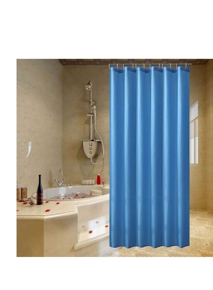 Home Pro Polyester Shower Curtain Navy Blue 180x180cm - Image 2