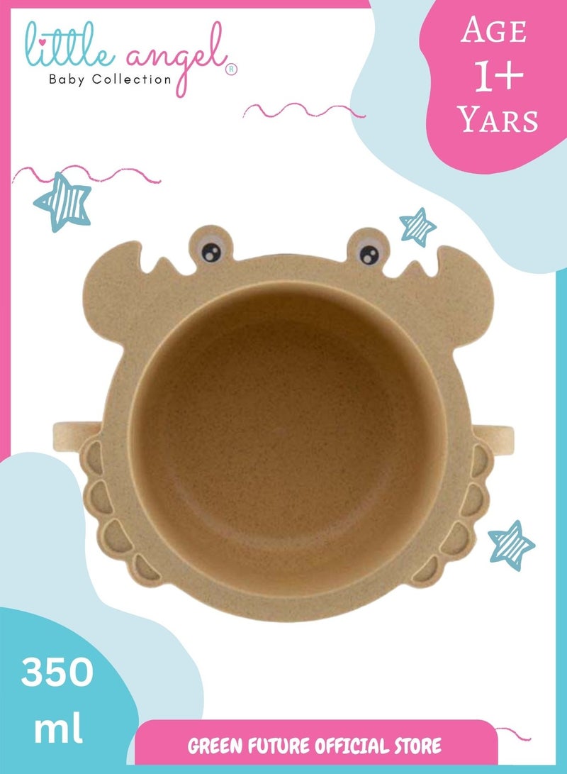 Little Angel Kids Feeding Bowl With Handle - Yellow - Image 1