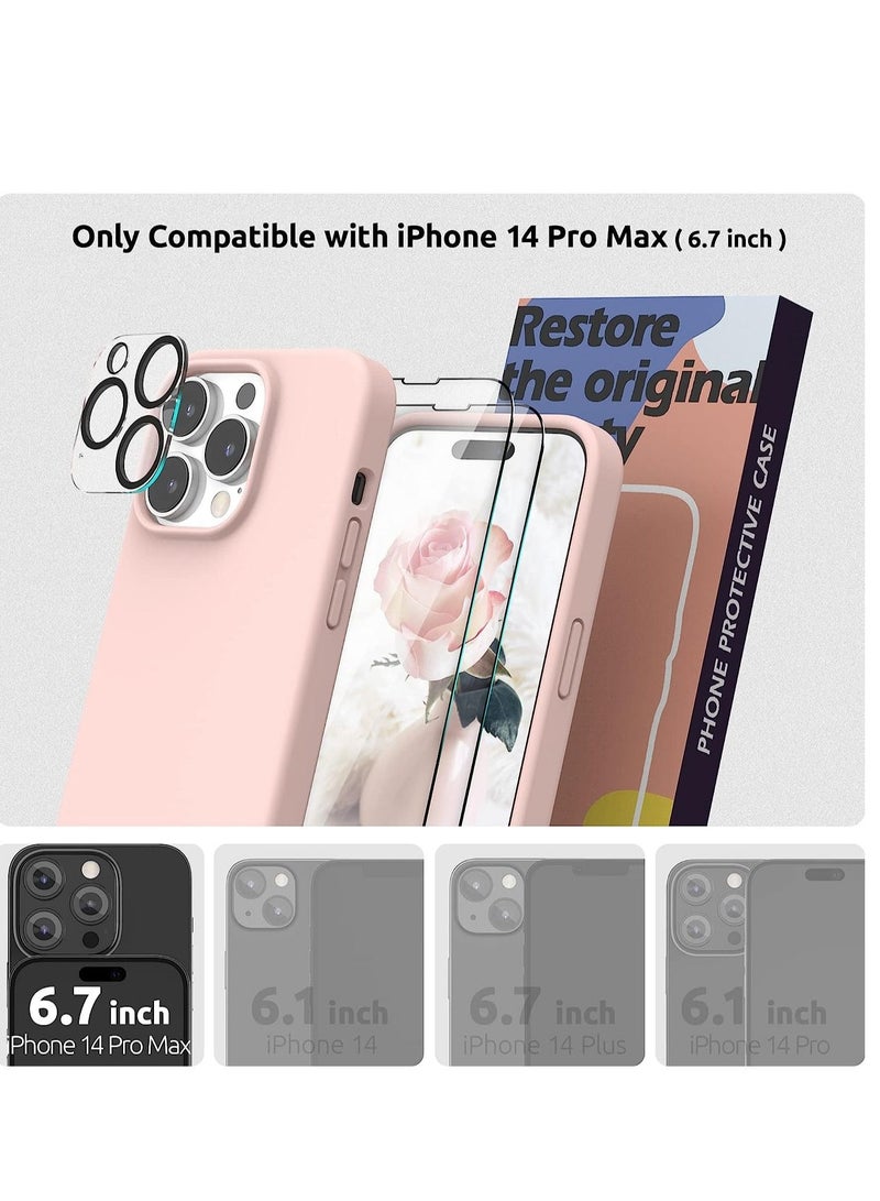 ELTRAZONE Magnetic Case Designed for iPhone 14 Pro Max Case 6.7 inch (2022), Compatible with MagSafe, Liquid Silicone Phone Case for iPhone 14 Pro Max, Chakl Pink - Image 2