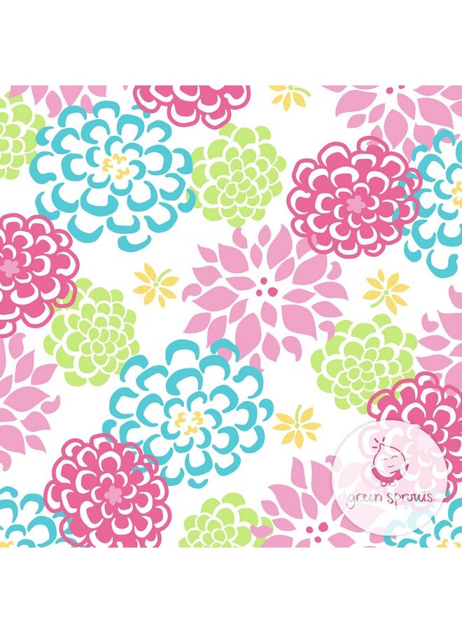 green sprouts - Ruffle Snap Reusable Absorbent Swimsuit Diaper-White Zinnia-18mo - Image 1