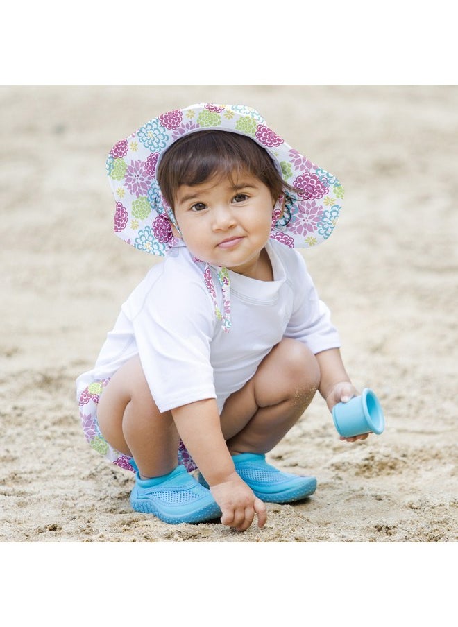 green sprouts - Ruffle Snap Reusable Absorbent Swimsuit Diaper-White Zinnia-18mo - Image 1