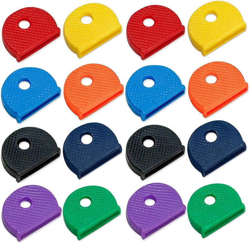 Lucky Line Medium Key Identifier Caps, Standard Size, Assorted Colors, 200 Pack (16500) - Image 1