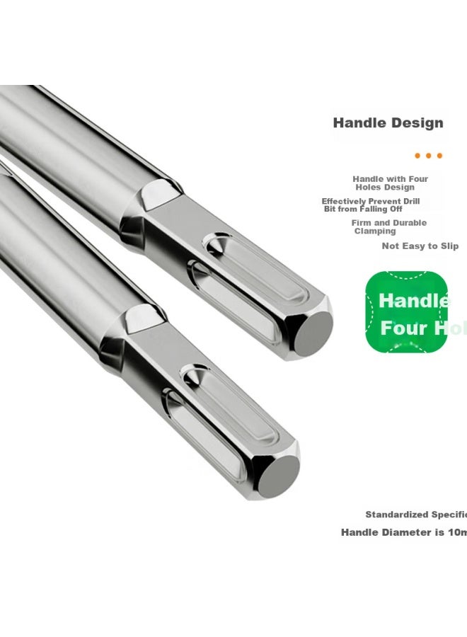Lichang Electric Hammer Drill Bit Impact Drill Bit Concrete Four-pit Drill Bit Wall Hole Punching Concrete Handle 6*110mm Two Pieces - Image 4
