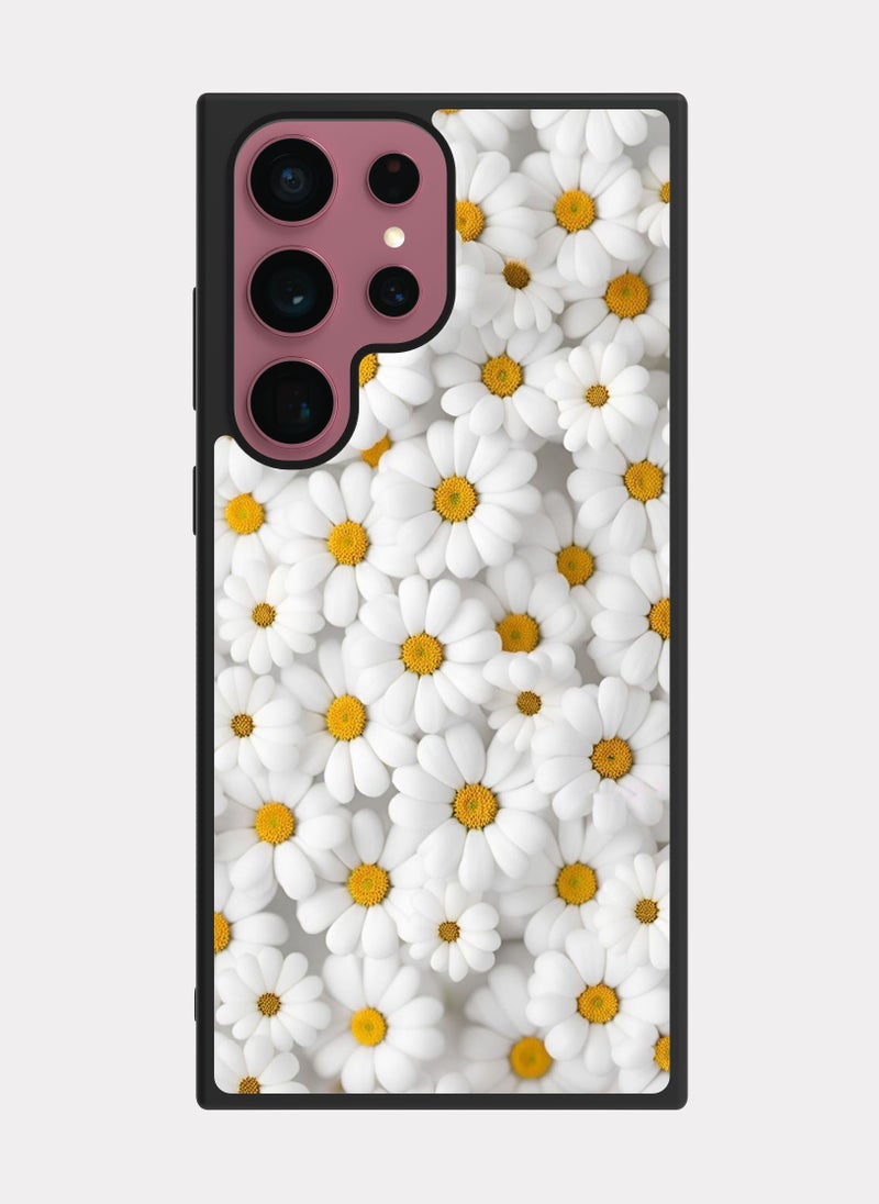 بكسلات كفر سامسونج جالكسي اس 22 الترا ورود ابيض - Image 1