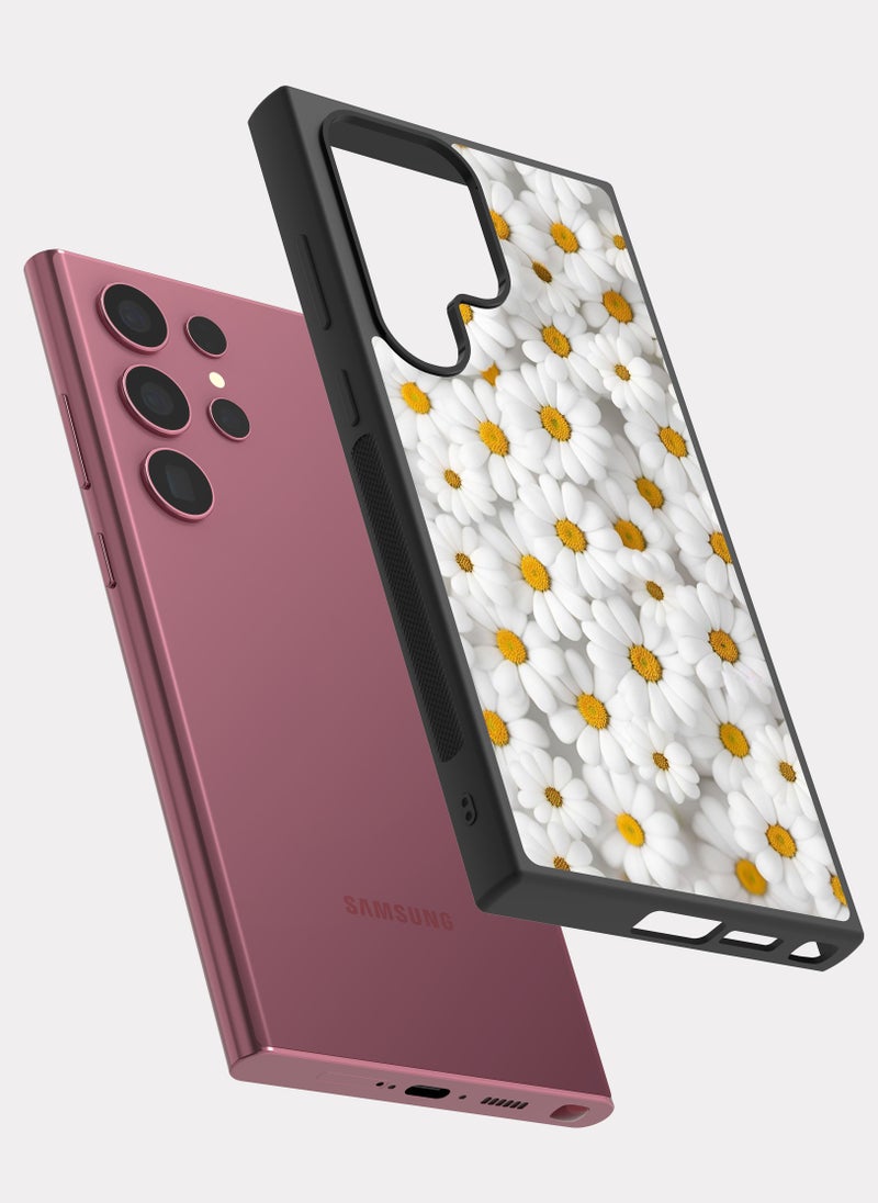 بكسلات كفر سامسونج جالكسي اس 22 الترا ورود ابيض - Image 2