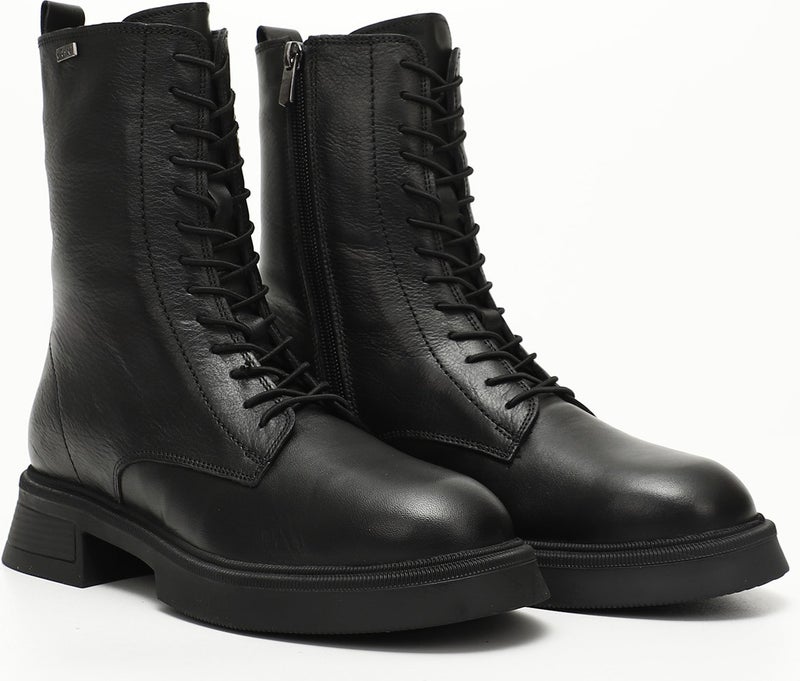 Gönderi(r) Gön Genuine Leather Round Toe Thermo Sole Lace-Up Zippered Women's Combat Boots 51455 - Image 3
