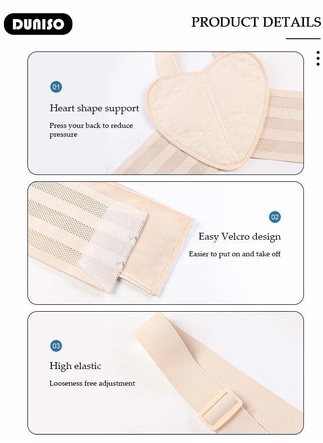 DUNISO - Maternity Belt, Belly Band with Adjustable Breathable Circumference and Shoulder Girdle, Pregnancy Support Band for Relieve Back and Waist Pelvic Pain, Pregnancy Must Haves for Pregnant Women - Image 1
