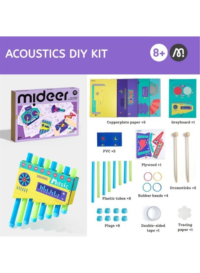 Mideer DIY Toy Maker Acoustics STEM Craft Kit – Kids Build Your Own Musical Instrument Science Set, Educational Sound & Vibration Learning Toy with Instruction Guide for Children - Image 3