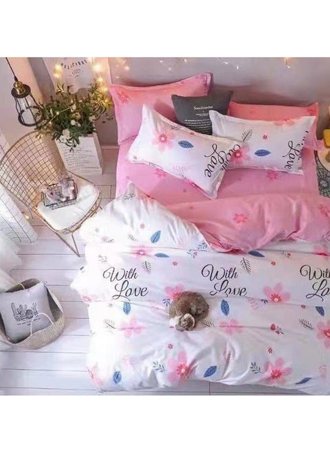 Super King Bedsheet Set - Complete 6-Piece Bedding Set with Duvet Cover, Fitted Sheet, and 4 Pillowcases - Luxury Microfiber Fabric with Deep Pockets for Secure Fit and Year-Round Comfort