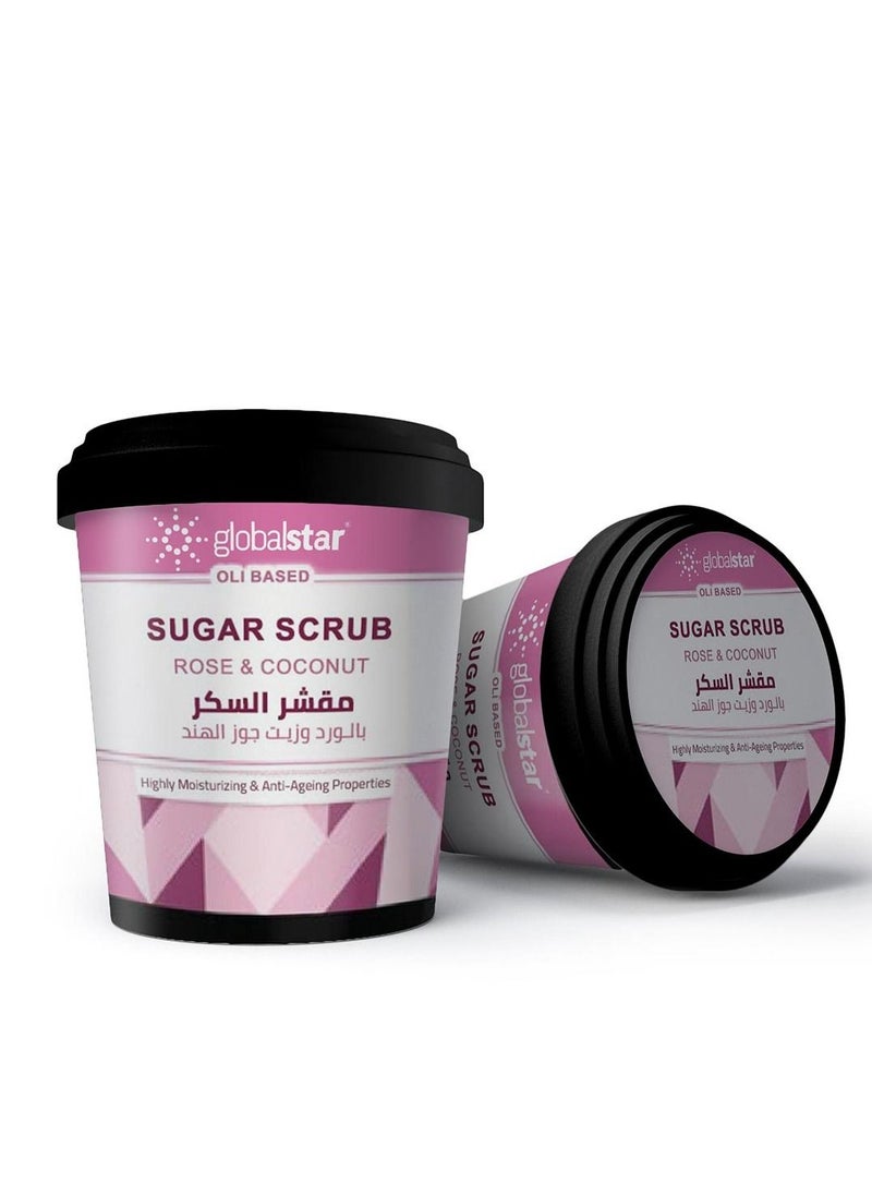 globalstar Sugar Scrub with Rose and Coconut 600 ml  - Image 2
