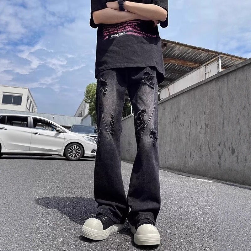 Unisex Classic Denim Jeans Loose Fit Daily Outdoor Wear - Image 1