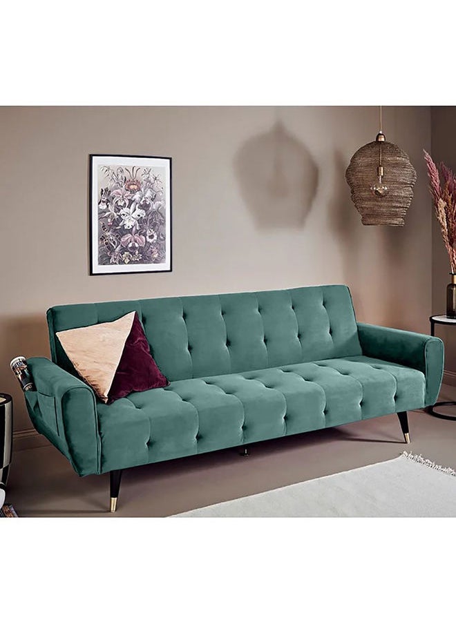 إن - هاوس مونتلا | أريكه سرير 2 في 1 من المخمل 36x179x106 cm- تركواز فاتح  - Image 1