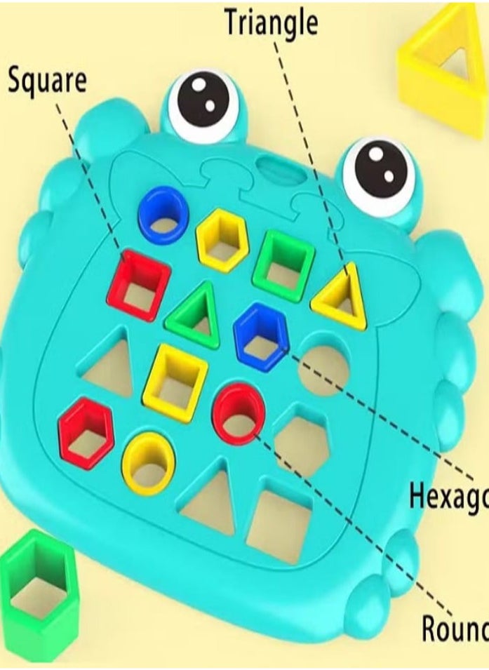 Cute Geometric Shape Matching Game - Crab Shape Matching Game, Multiple Patterns, Color and Shape Matching Games, Family Games for Kids