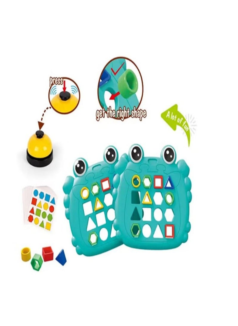 Cute Geometric Shape Matching Game - Crab Shape Matching Game, Multiple Patterns, Color and Shape Matching Games, Family Games for Kids