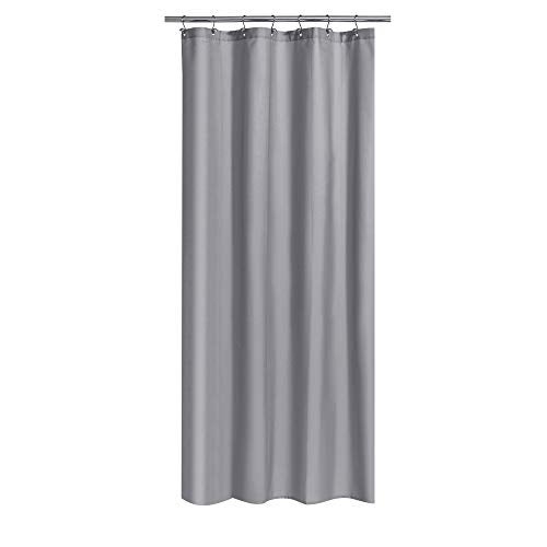 NY HOME Fabric Shower Stall Curtain or Liner 36 x 72 Inches  Hotel Quality Machine Washable Water Repellent  Gray 36x72