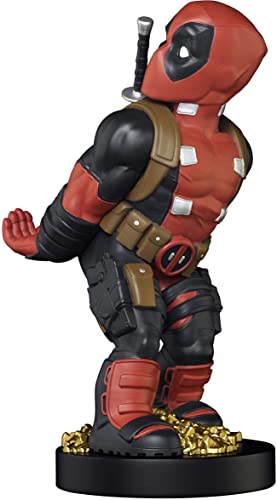 Exquisite Gaming Marvel Deadpool Rear View Original Mobile Phone Gaming Controller Holder Device Stand Cable Guys Licensed Figure Red - Image 1