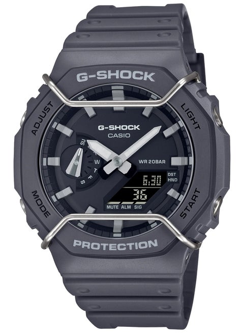 Casio Analog-Digital Black Dial Men's Watch-GA-2100PTS-8ADR, Black