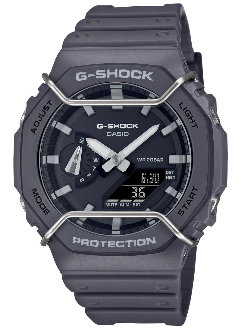 G-SHOCK Casio Analog-Digital Black Dial Men's Watch-GA-2100PTS-8ADR, Black - Image 1