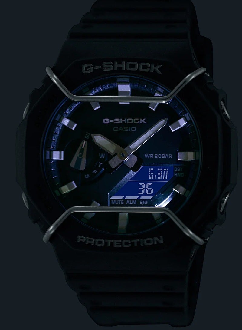 G-SHOCK Casio Analog-Digital Black Dial Men's Watch-GA-2100PTS-8ADR, Black - Image 3