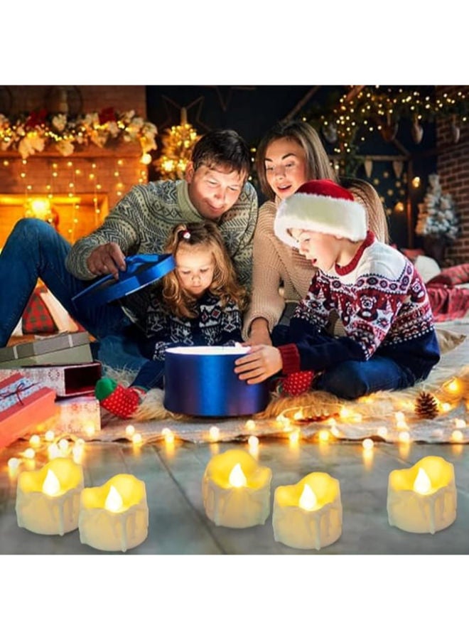 12 Pack Flameless LED Timer Tea Lights Battery Operated - Image 3