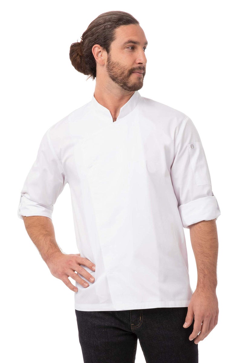 Chef Works Men's Lansing Chef Coat, White, XX-Large