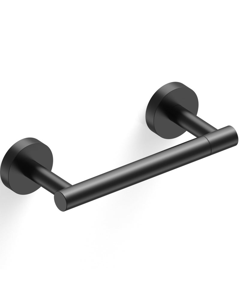 Rarxtr Matte Black Toilet Paper Holder Sus304 Stainless Steel Double Post Pivoting Toilet Paper Roll Holder Wall Mounted Toilet Tissue Holder For Commercial Bathroom Rv - Image 1