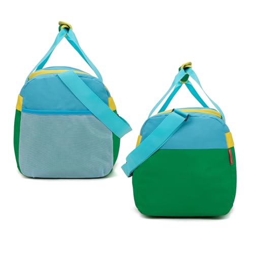 HawLander Small Duffle Bag for Kids Boys or Girls, Travel Bag for One Day Trip (Green Yellow) - Image 3