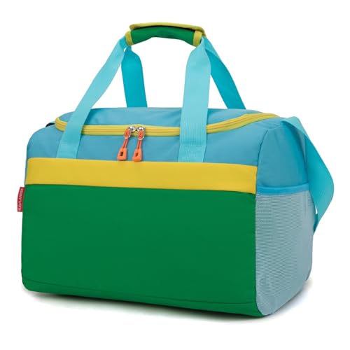 HawLander Small Duffle Bag for Kids Boys or Girls, Travel Bag for One Day Trip (Green Yellow) - Image 1