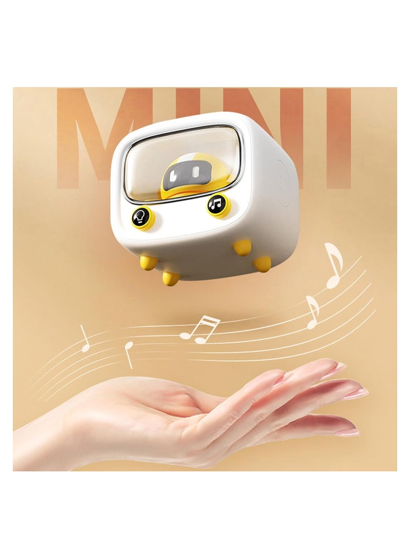 Wireless Bluetooth Speaker, Cartoon Bluetooth Speaker with Night Light, Cute Robot, Portable Mini Wireless Bluetooth Speaker, for Kids with Loud Volume Bluetooth 5.0 for Bedroom Home Office - Image 2