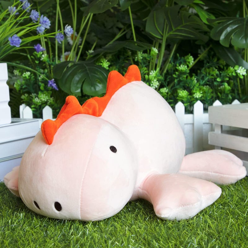 دمية ديناصور مرجحة، حيوانات محشوة مرجحة للقلق، وسادة ديناصور مرجحة وردية 13.8 بوصة - Image 4