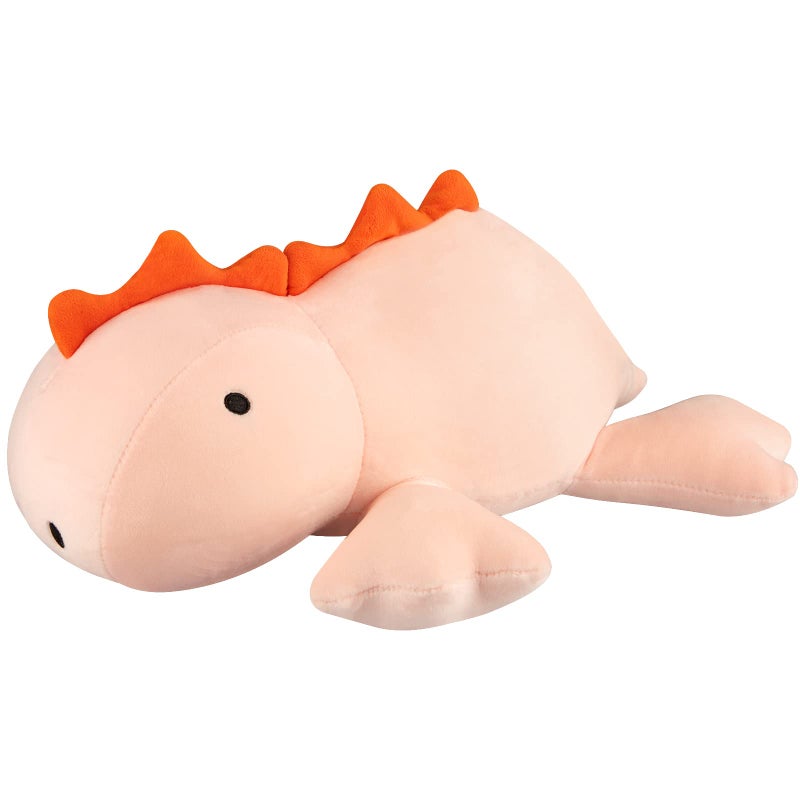 دمية ديناصور مرجحة، حيوانات محشوة مرجحة للقلق، وسادة ديناصور مرجحة وردية 13.8 بوصة - Image 1