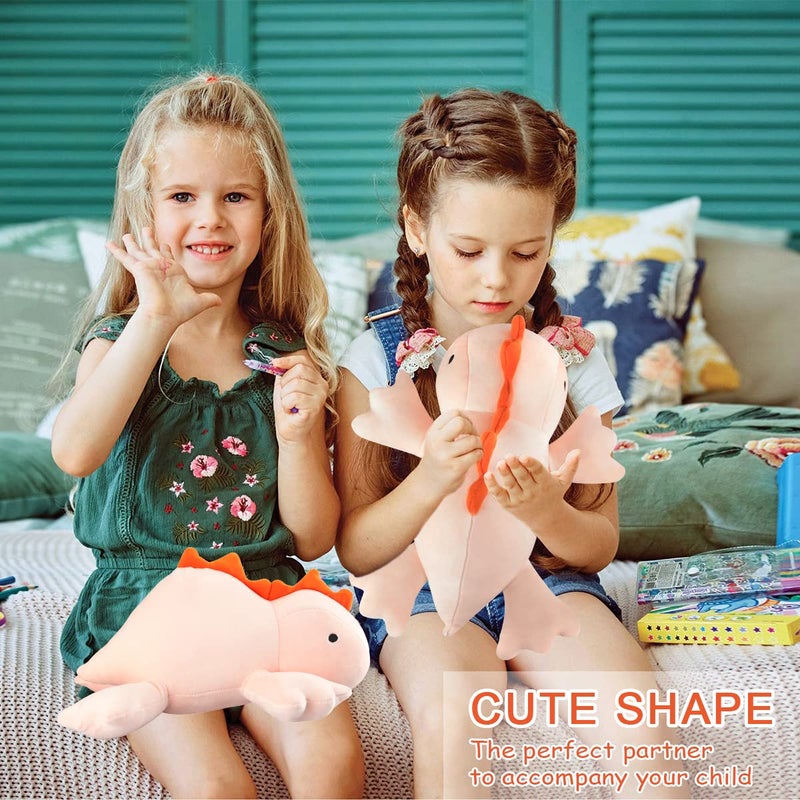 دمية ديناصور مرجحة، حيوانات محشوة مرجحة للقلق، وسادة ديناصور مرجحة وردية 13.8 بوصة - Image 5