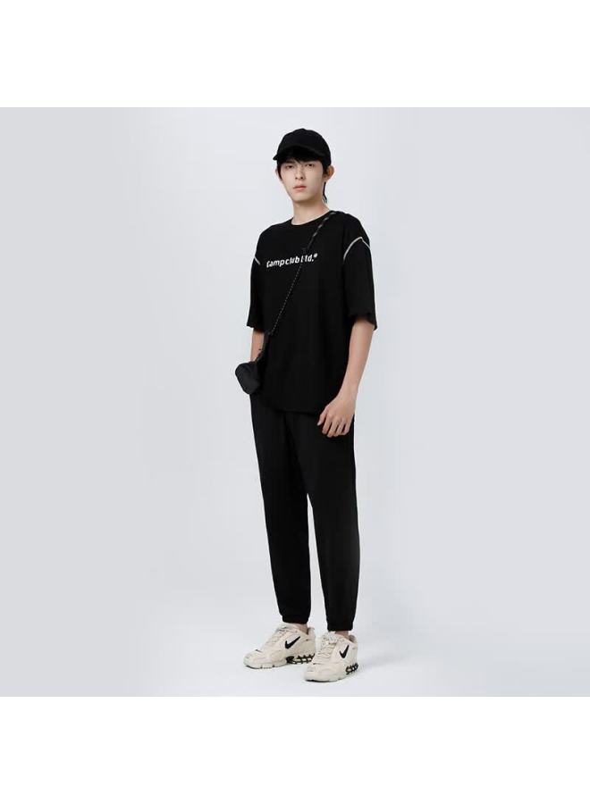 Markless Men's Casual Pants, Summer Loose-fit Sports Quick-dry Trousers, Antibacterial Men's Pants, Clb3815m Black S - Image 2