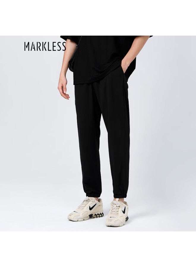 Markless Men's Casual Pants, Summer Loose-fit Sports Quick-dry Trousers, Antibacterial Men's Pants, Clb3815m Black S - Image 1