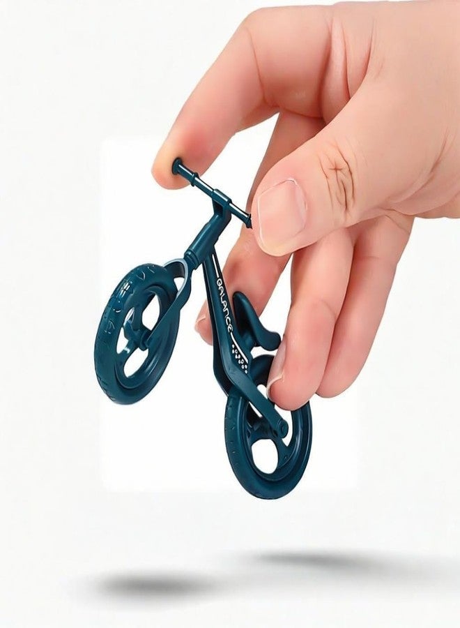 Essivox Mini Finger Mountain Bike, Desktop Decoration Cycling Figure, Small Mountain Cycling Figure Finger Playing, Finger Bikes (Black) - Image 2