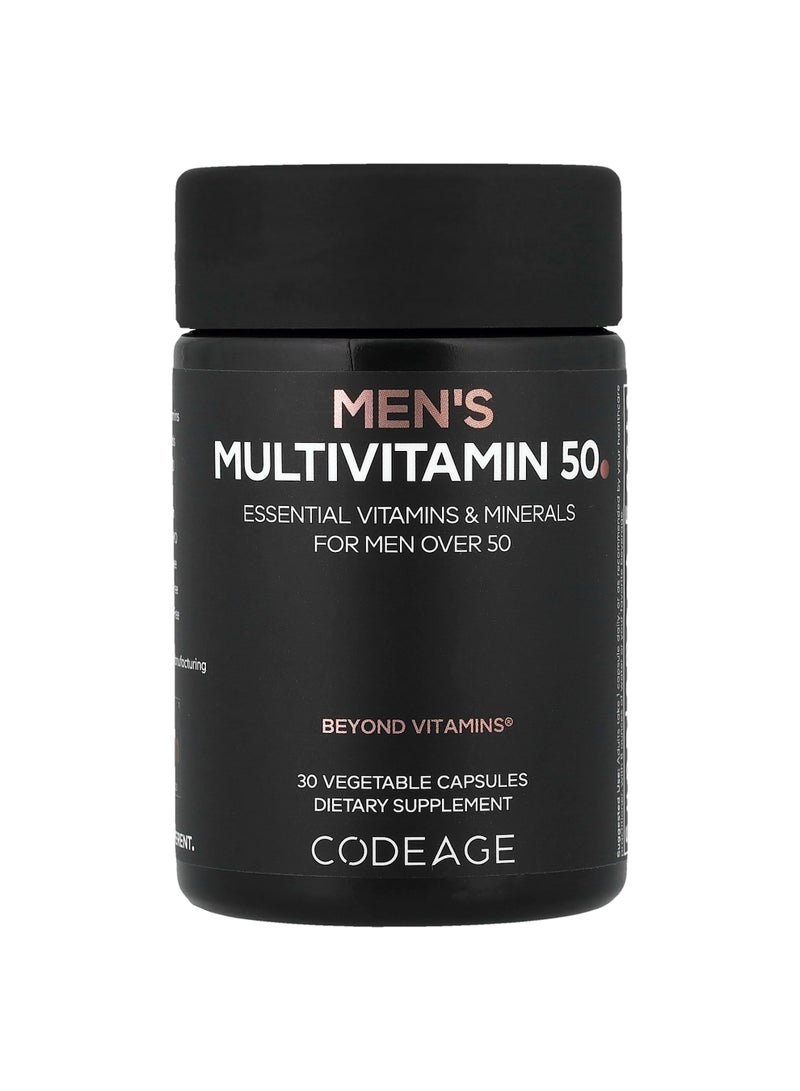 Codeage فيتامينات متعددة للرجال 50، 30 كبسولة نباتية